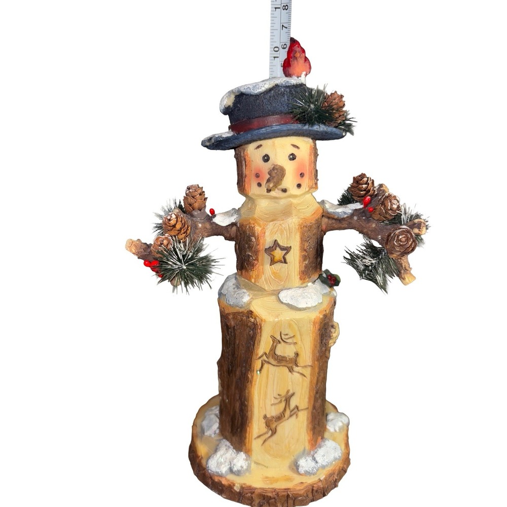 Roman, Inc.‎ Rustic Wooden Snowman Music Box "Walking In A Winter Wonderland" - Picture 16 of 16